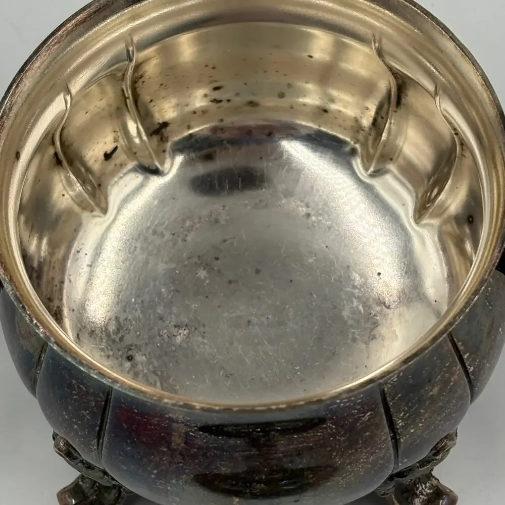 Vintage Silverplate Newport Covered Sugar Bowl Double Handled W Lid